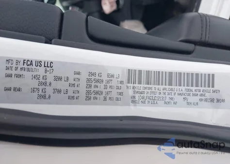 2018 Jeep Grand Cherokee Altitude 4X4 z USA, uszkodzony, nr VIN 1C4RJFAG3JC121317